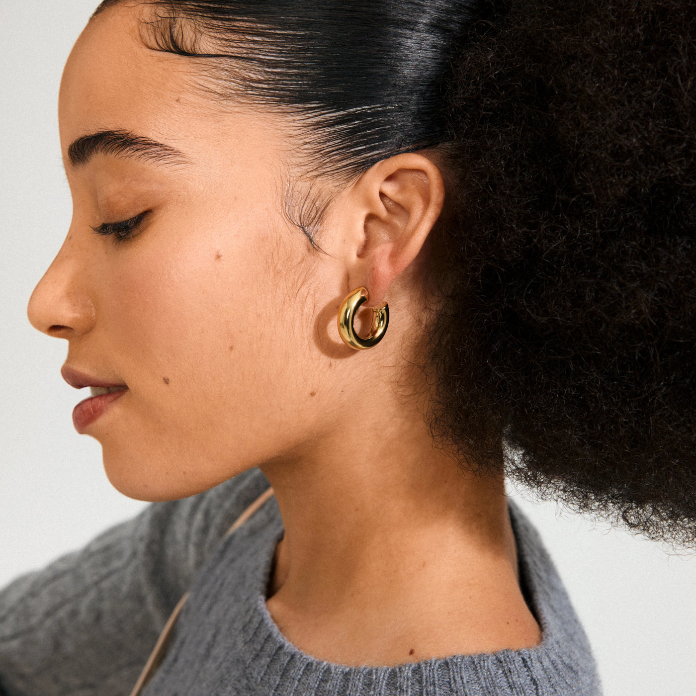 Phase Large Hoops - gold