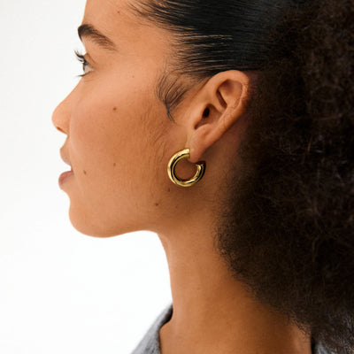 Phase Large Hoops - gold