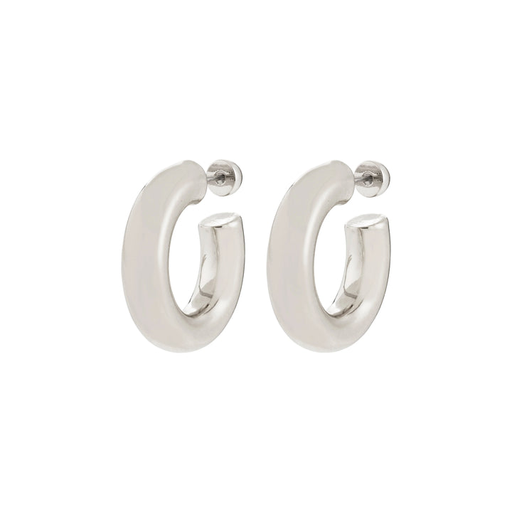 Phase Large Hoops - silver