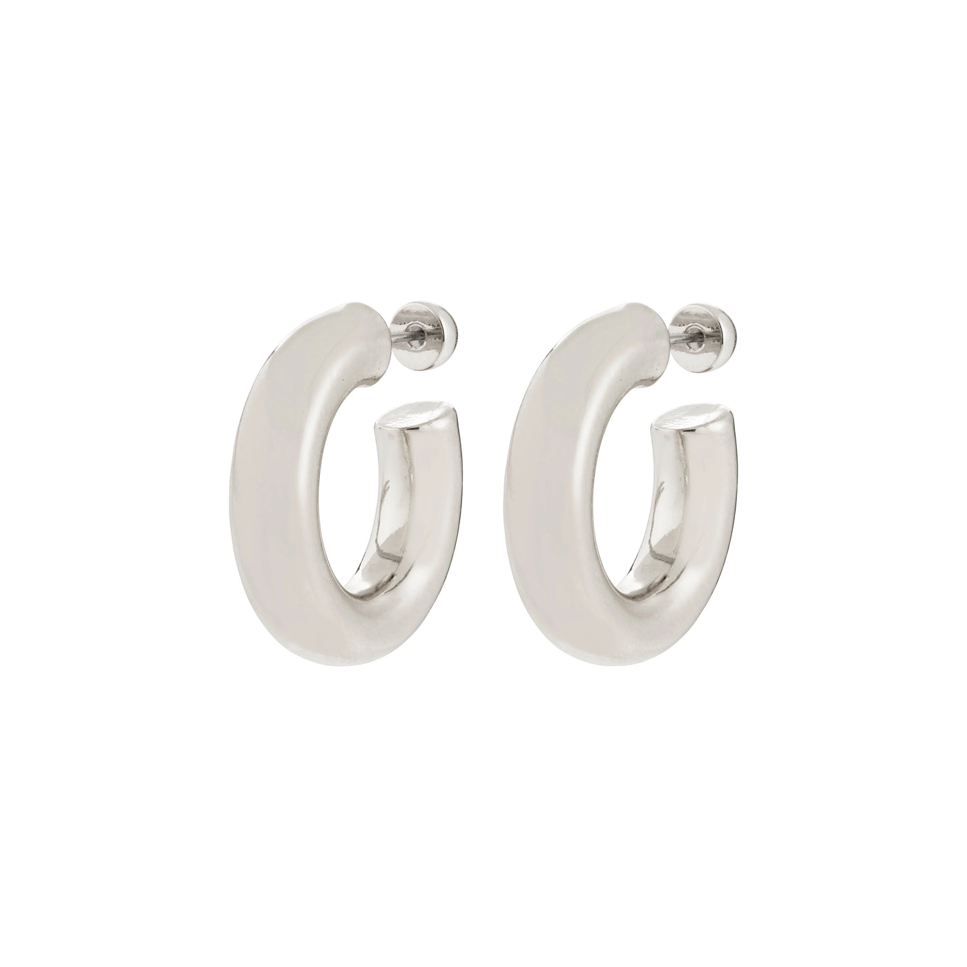 Phase Large Hoops - silver