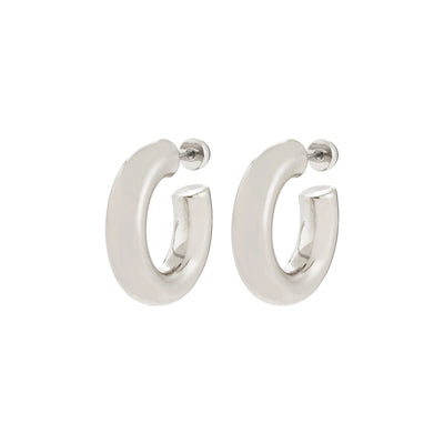 Phase Large Hoops - silver