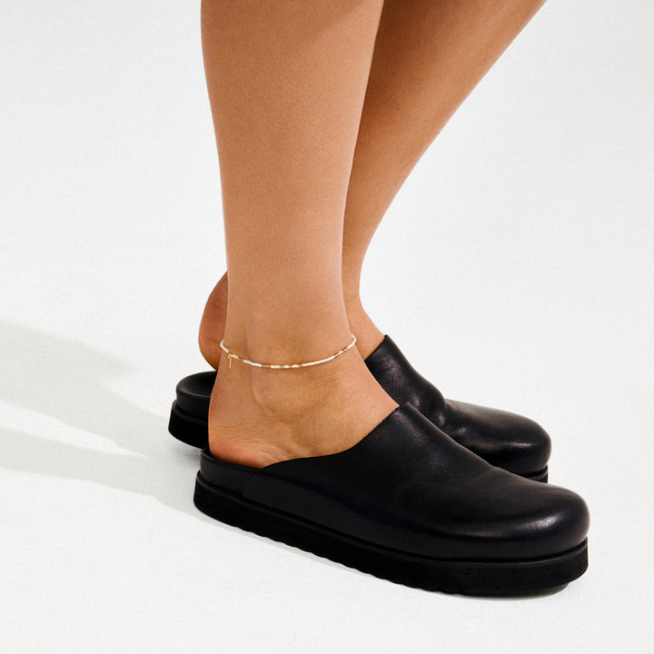 Alison Anklet - white/gold