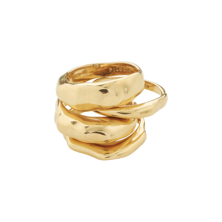 Asher 4-in-1 ring set - gold