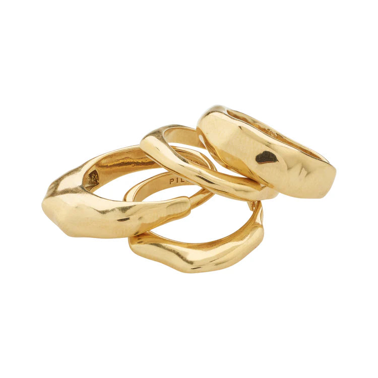 Asher 4-in-1 ring set - gold