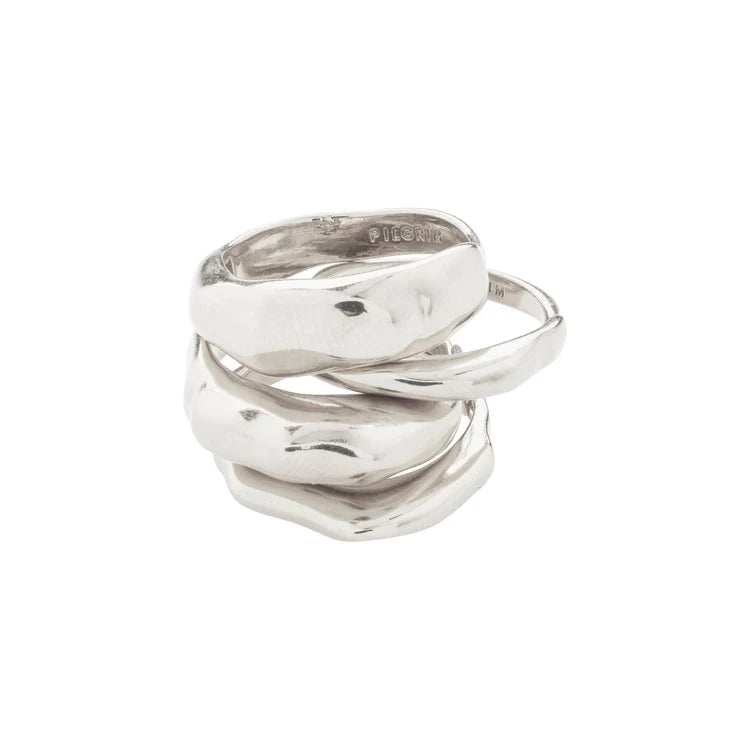 Asher 4-in-1 ring set - silver