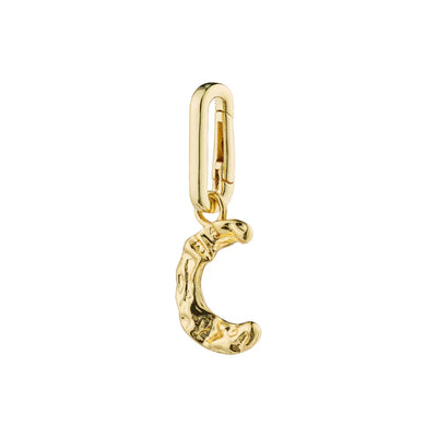 Crescent Moon Charm - gold