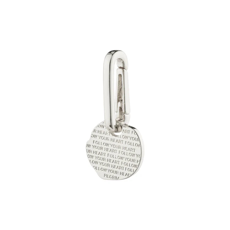 Coin Pendant Charm - silver