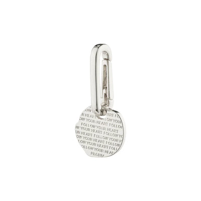 Coin Pendant Charm - silver