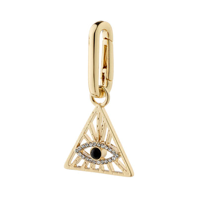 Third Eye Triangle Pendant Charm - gold