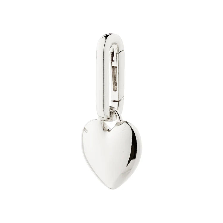 Heart Pendant Charm - silver