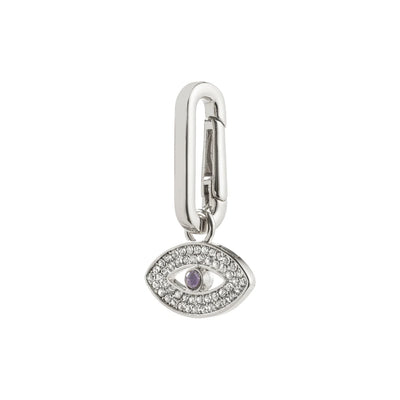Eye Pendant Charm - silver