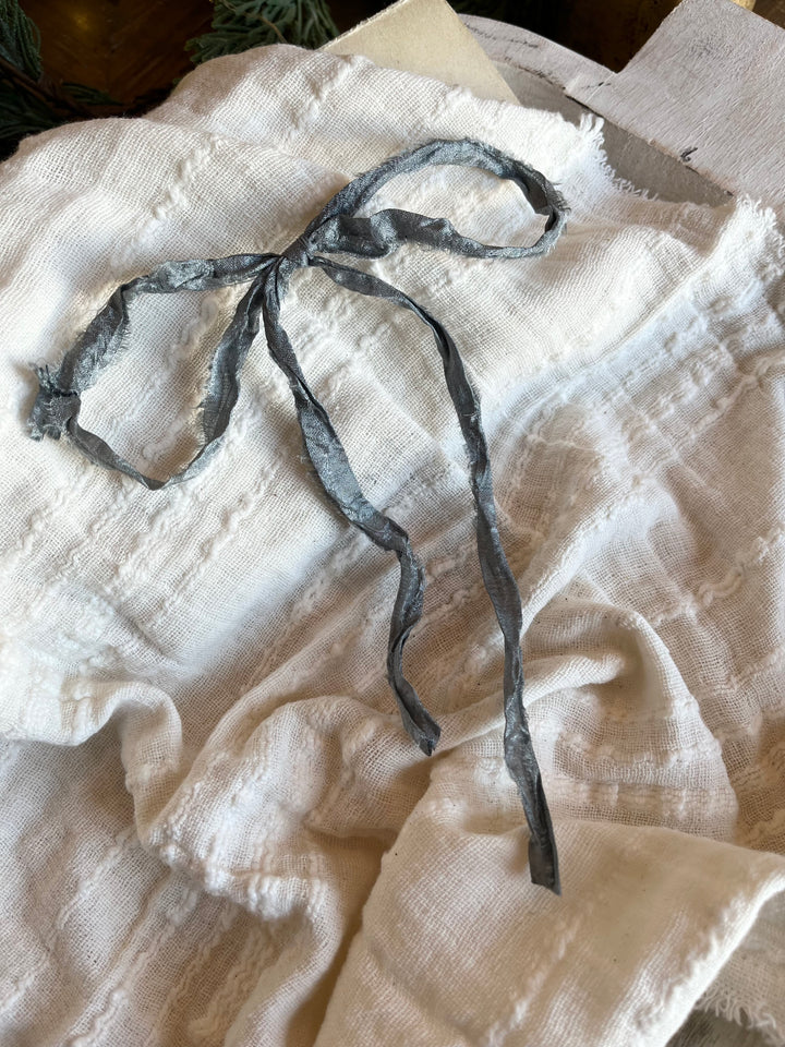 Torn Silk Ribbon - grey