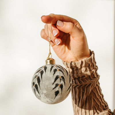 Velvet Fern Glass Ornament