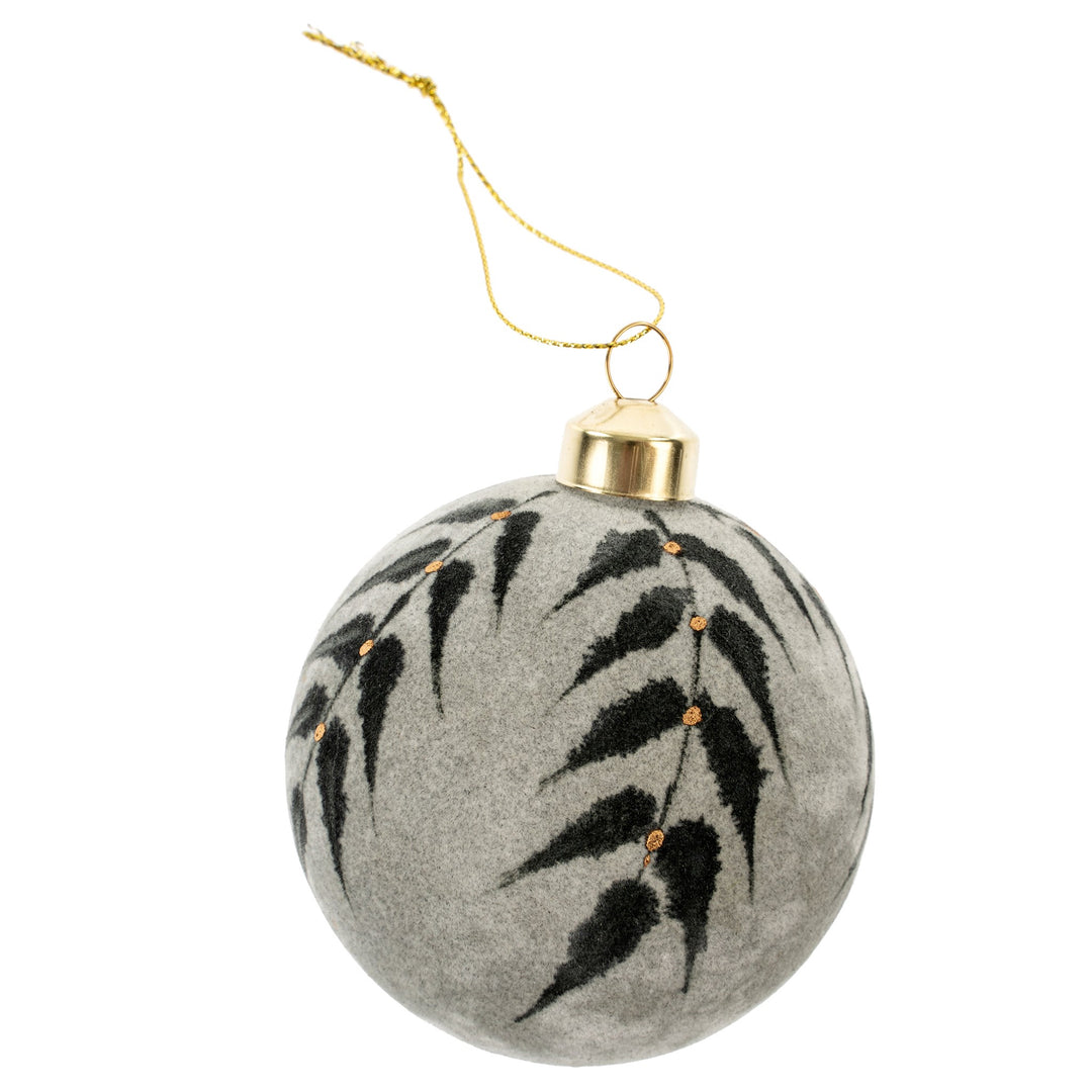 Velvet Fern Glass Ornament