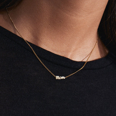 Mom Necklace - gold
