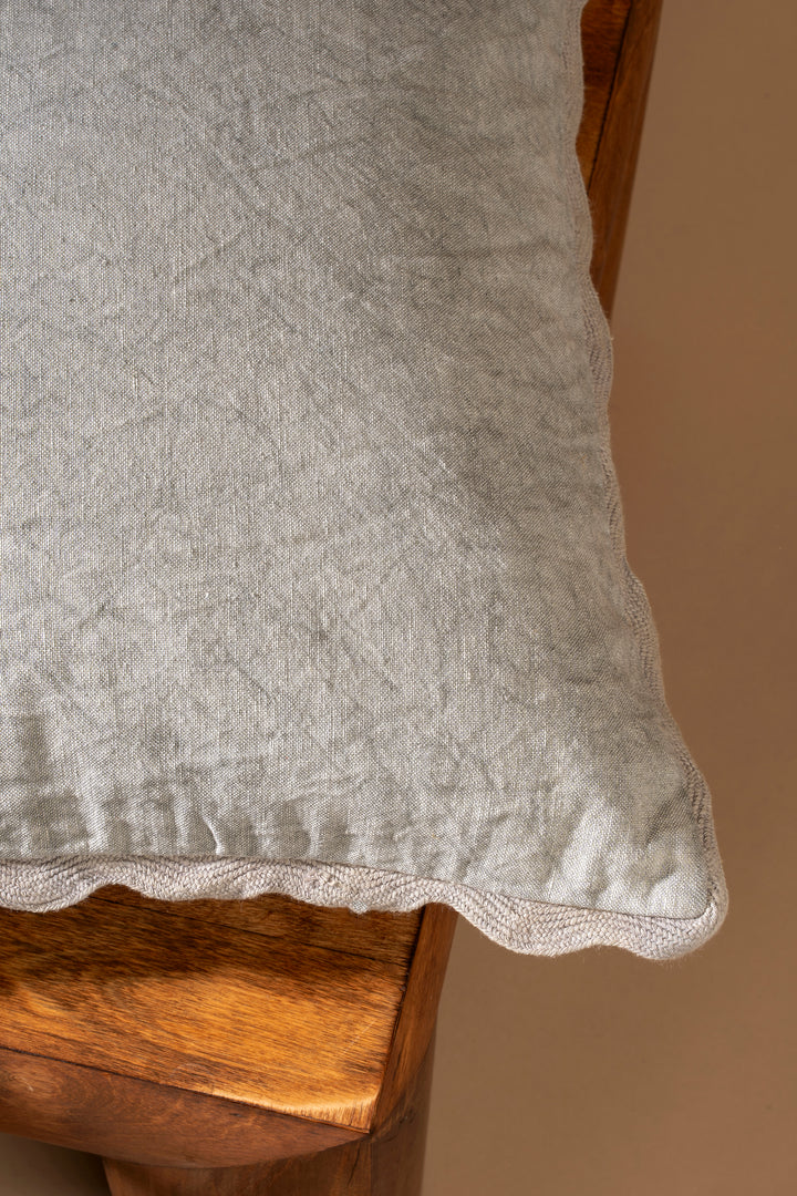 Scalloped Edge Pillow - fog