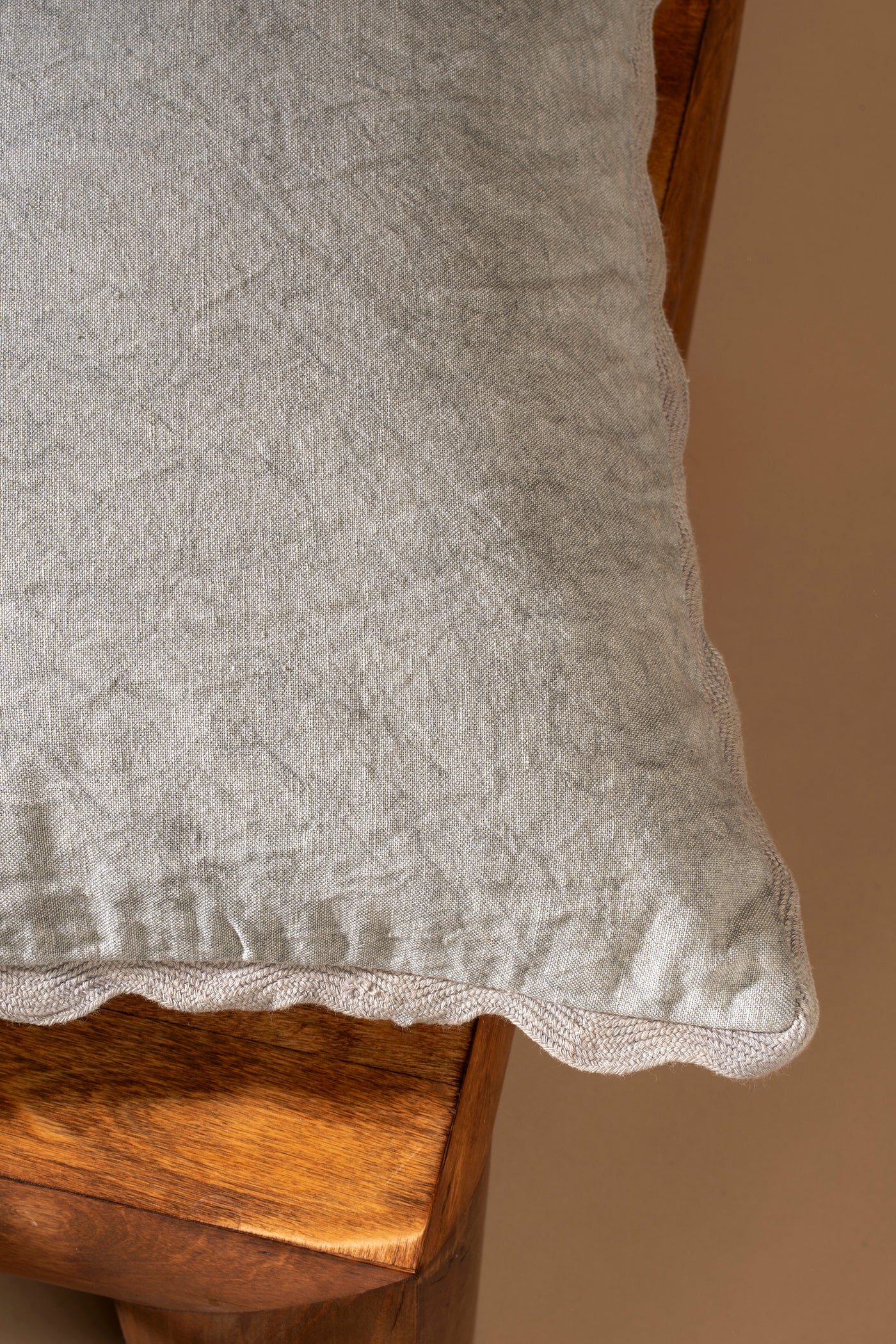 Scalloped Edge Pillow - fog
