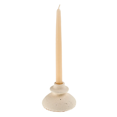 Arta Terracotta Candle Holder - white