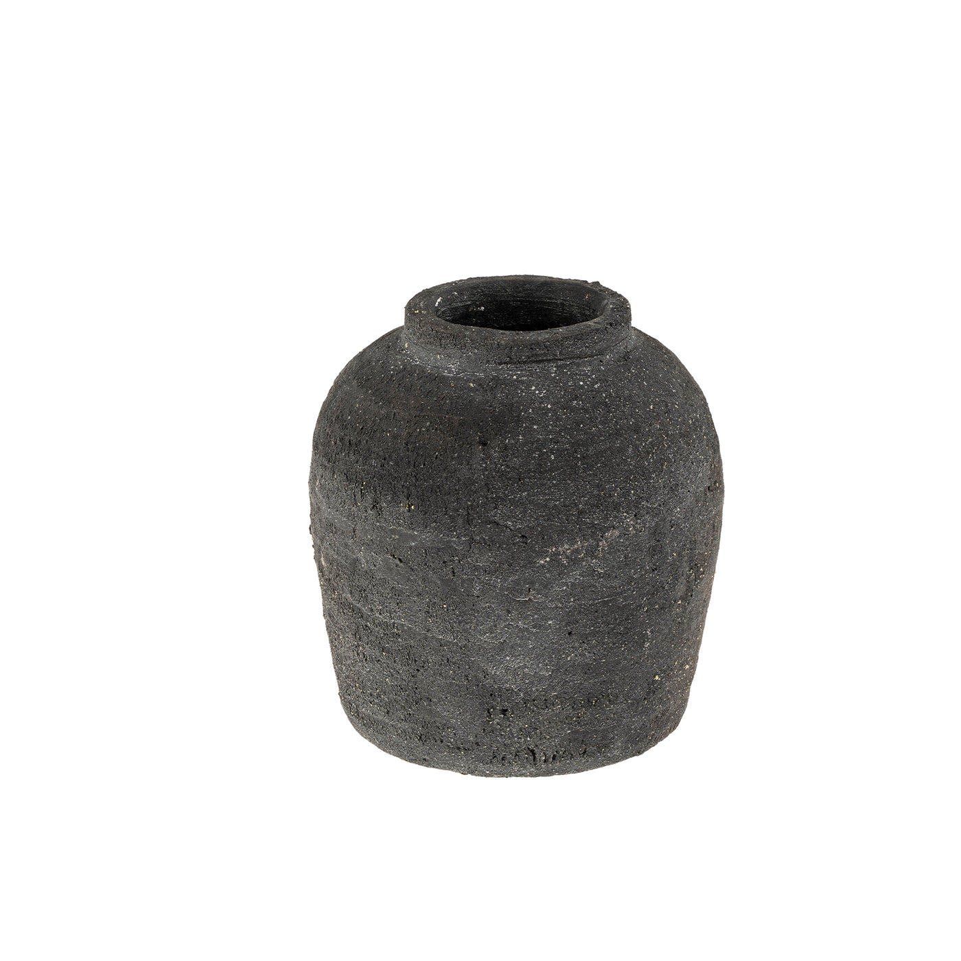 Volos Terracotta Vase - black