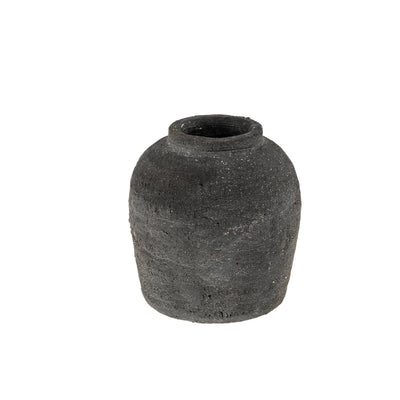 Volos Terracotta Vase - black