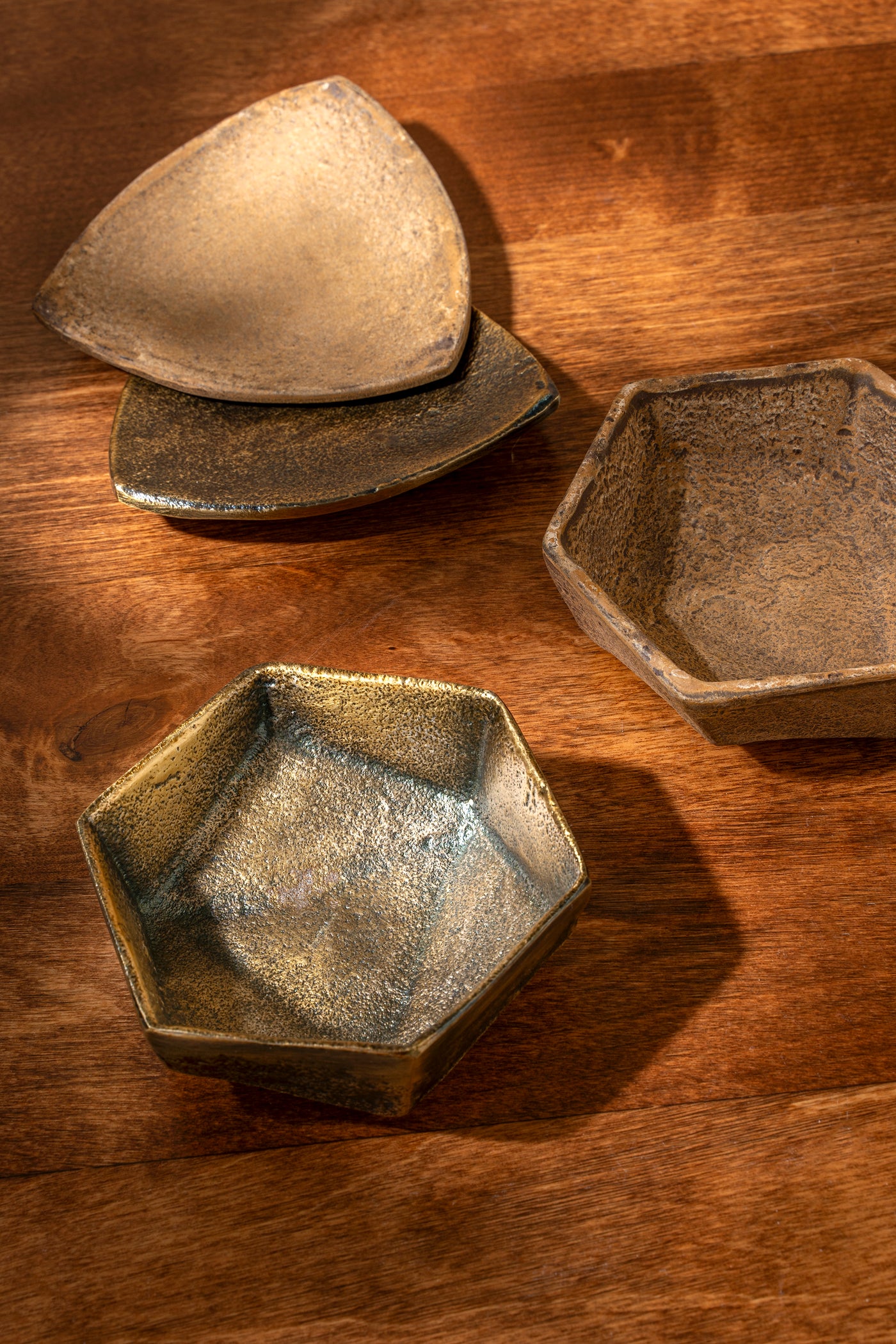 Geo Bronze Catchall Dish