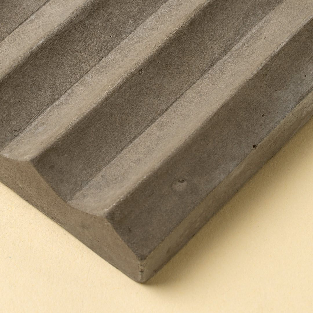 Concrete Soap Dish - ripple