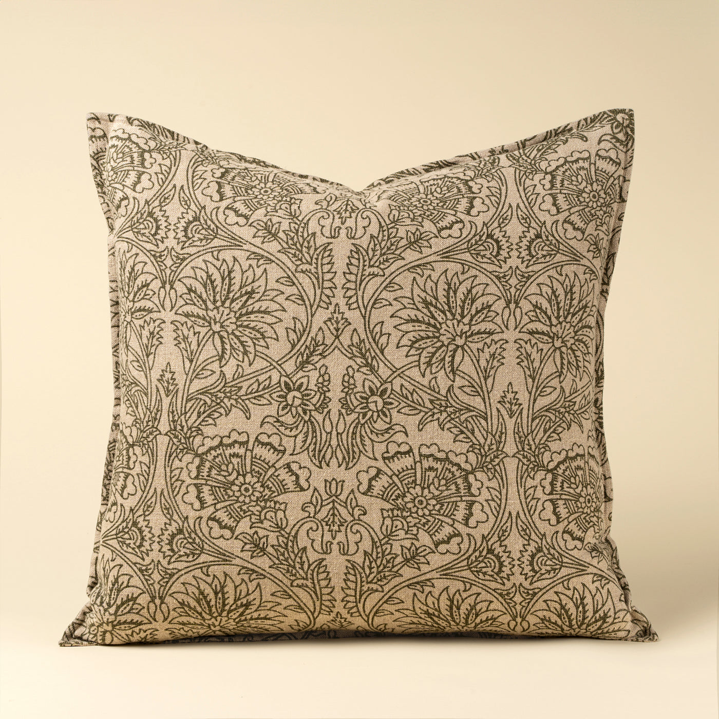 Floria Linen Pillow - green