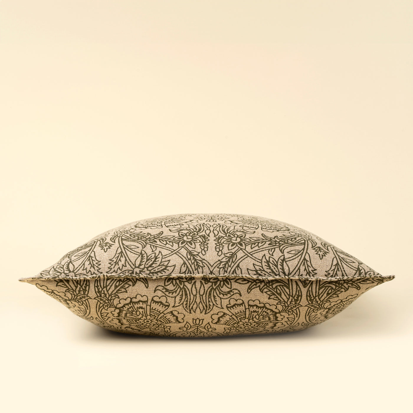 Floria Linen Pillow - green
