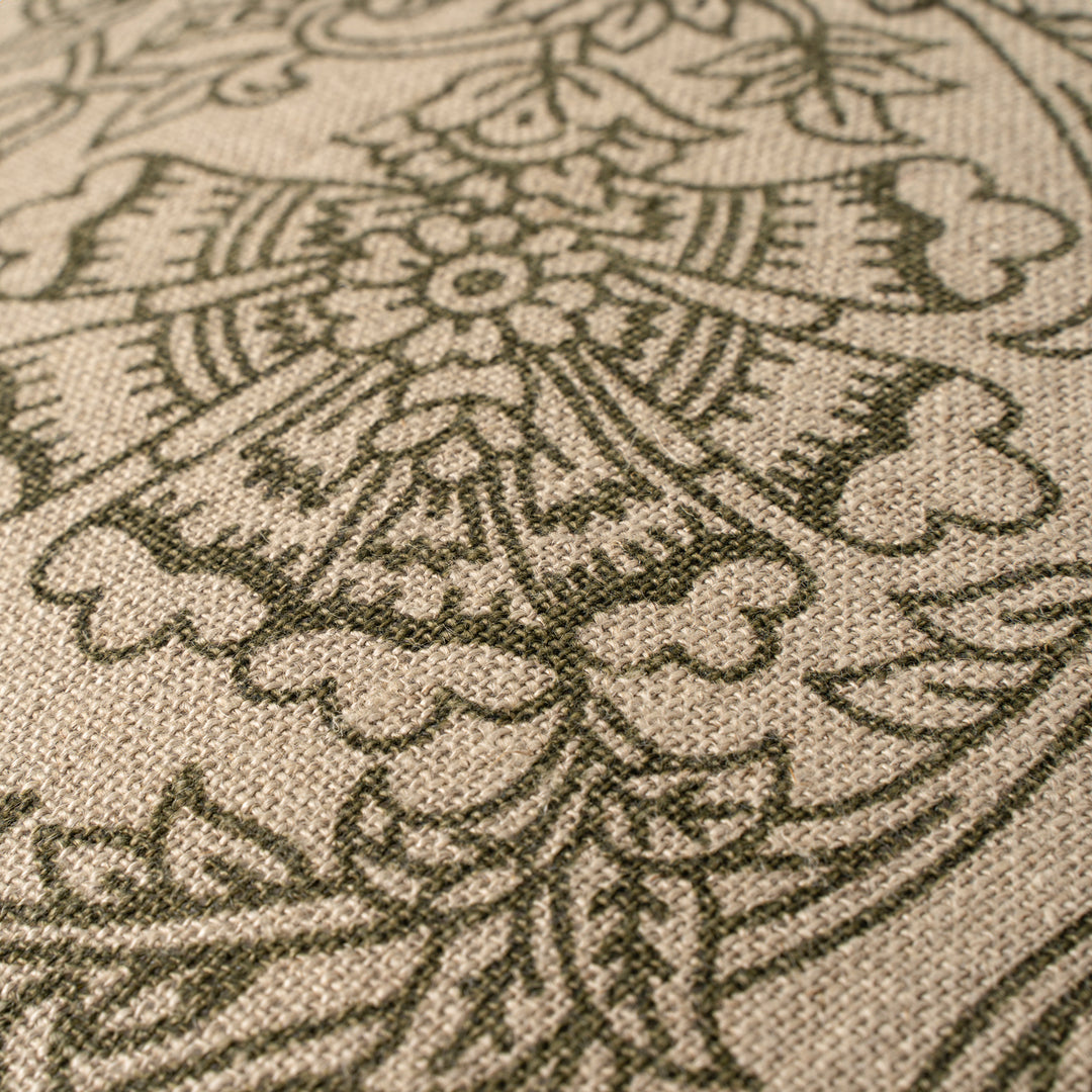 Floria Linen Pillow - green