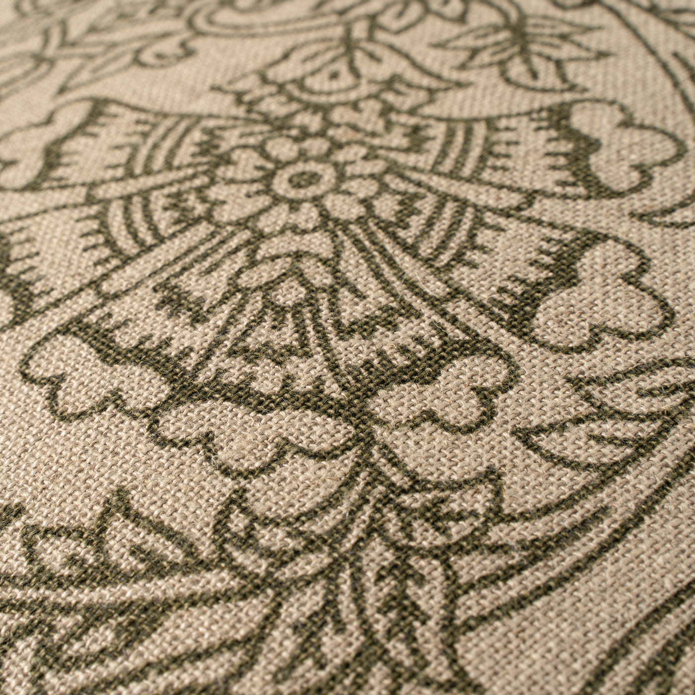 Floria Linen Pillow - green