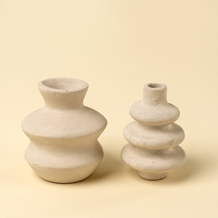 Ripple Paper Mache Bud Vase