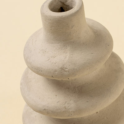 Ripple Paper Mache Bud Vase