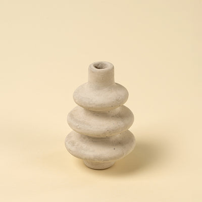 Ripple Paper Mache Bud Vase