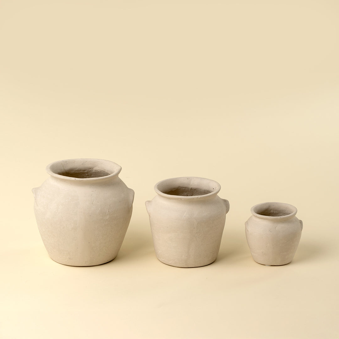 Milos Paper Mache Mini Urn
