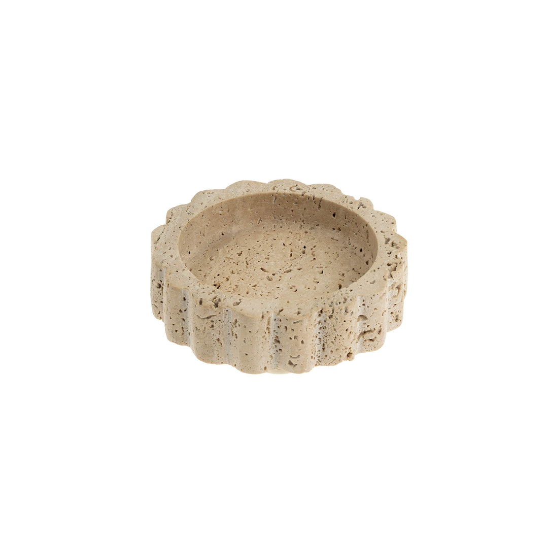 Travertine Scalloped Plate