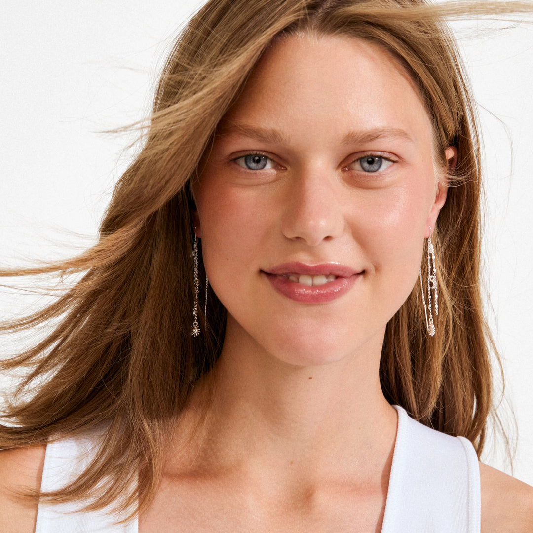 Mylan Chain Earrings - silver