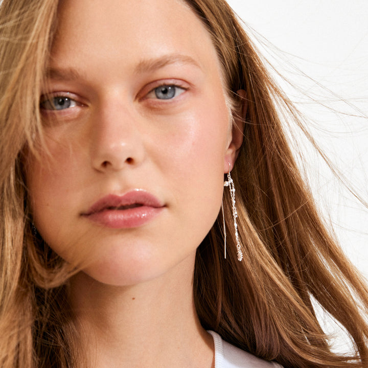 Mylan Chain Earrings - silver