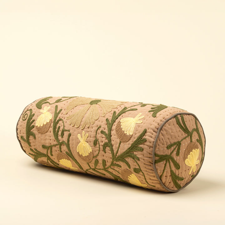 Suzani Kantha Bolster Pillow