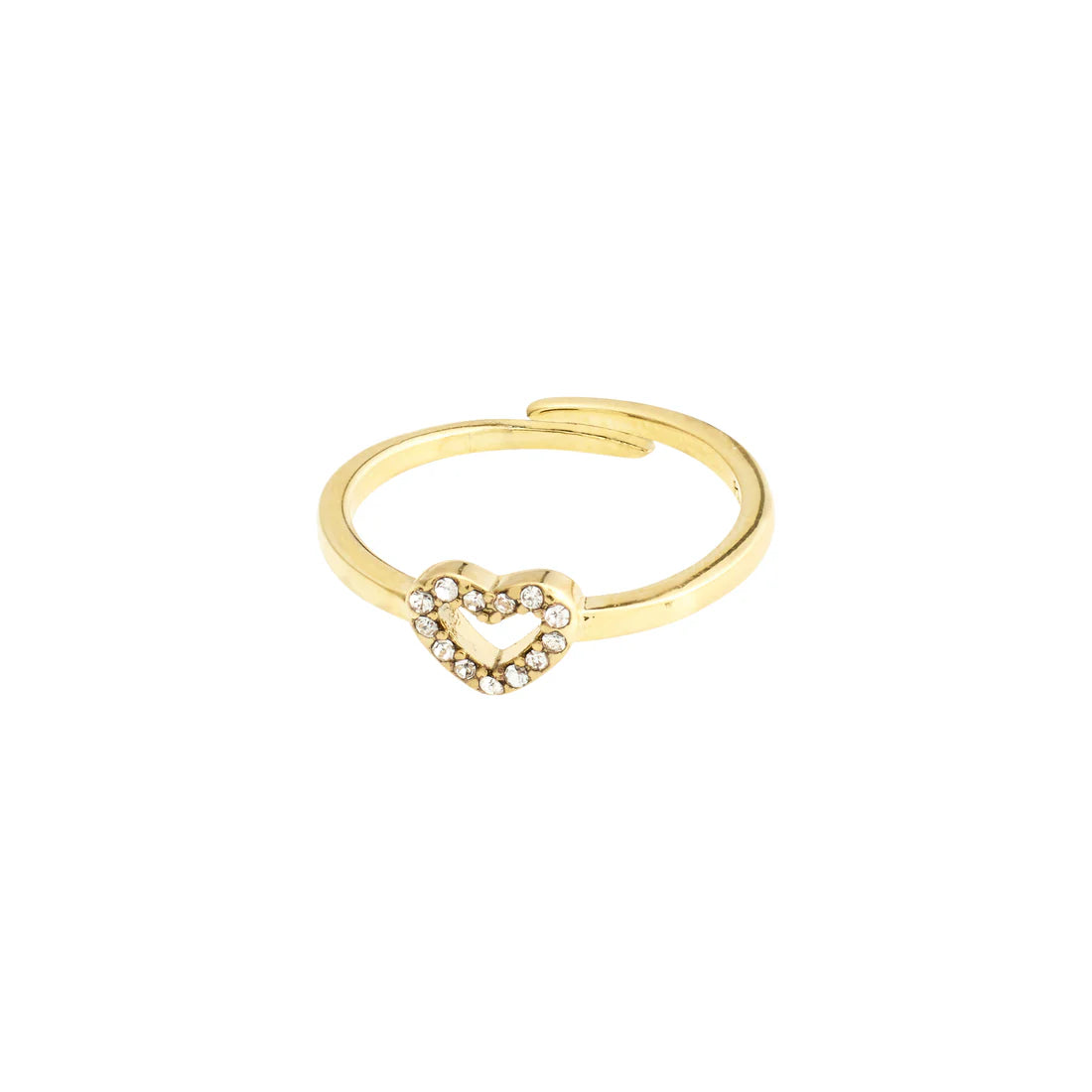 Lulu Heart Stacking Ring - gold