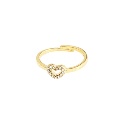 Lulu Heart Stacking Ring - gold
