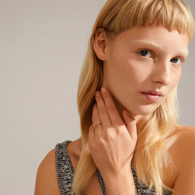 Lulu Heart Stacking Ring - gold