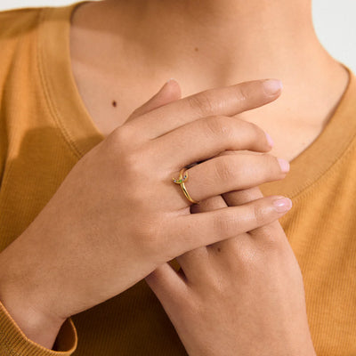 Lulu Moon Stacking Ring - gold