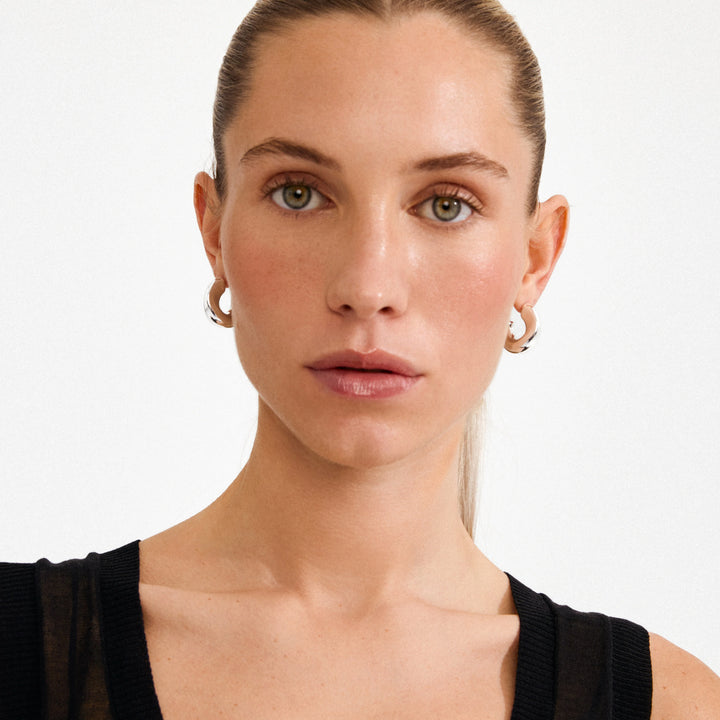 Jennings Hoop Earrings - silver