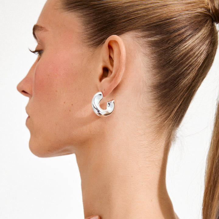 Jennings Hoop Earrings - silver