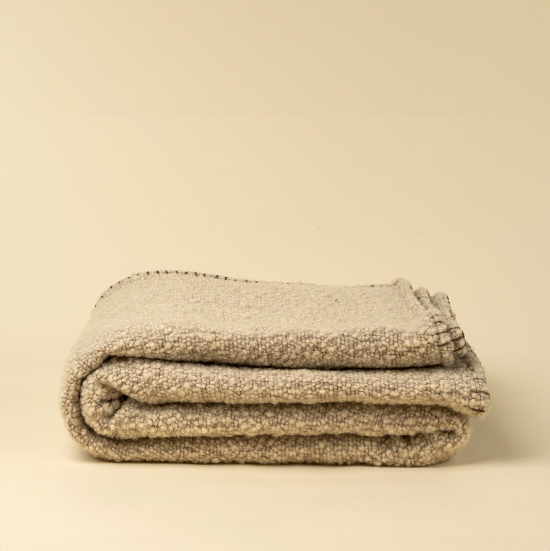 Blanket Stitch Boucle Throw