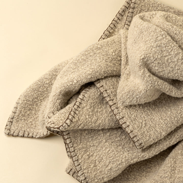 Blanket Stitch Boucle Throw