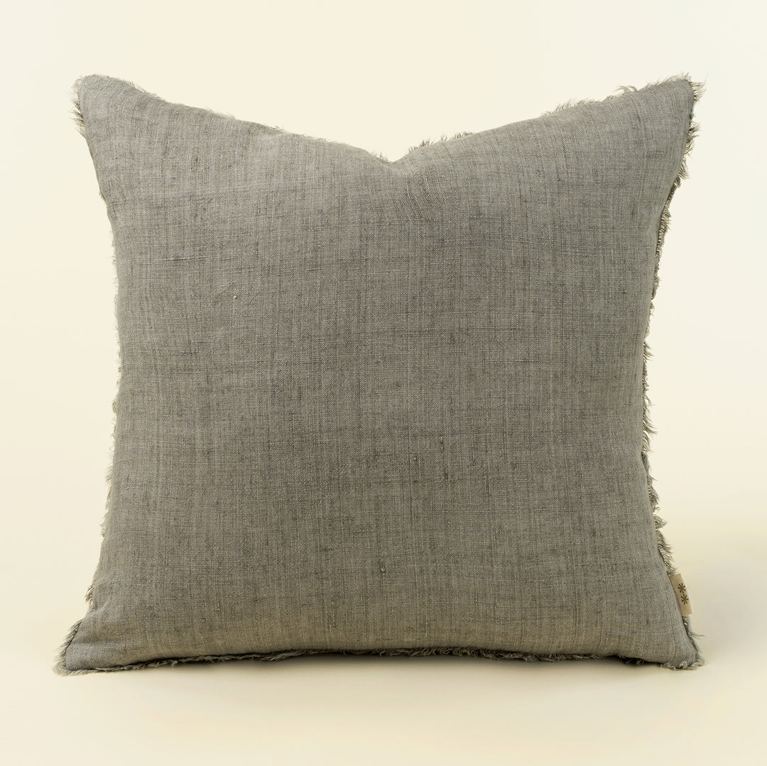 Lina Linen Pillow - warm grey