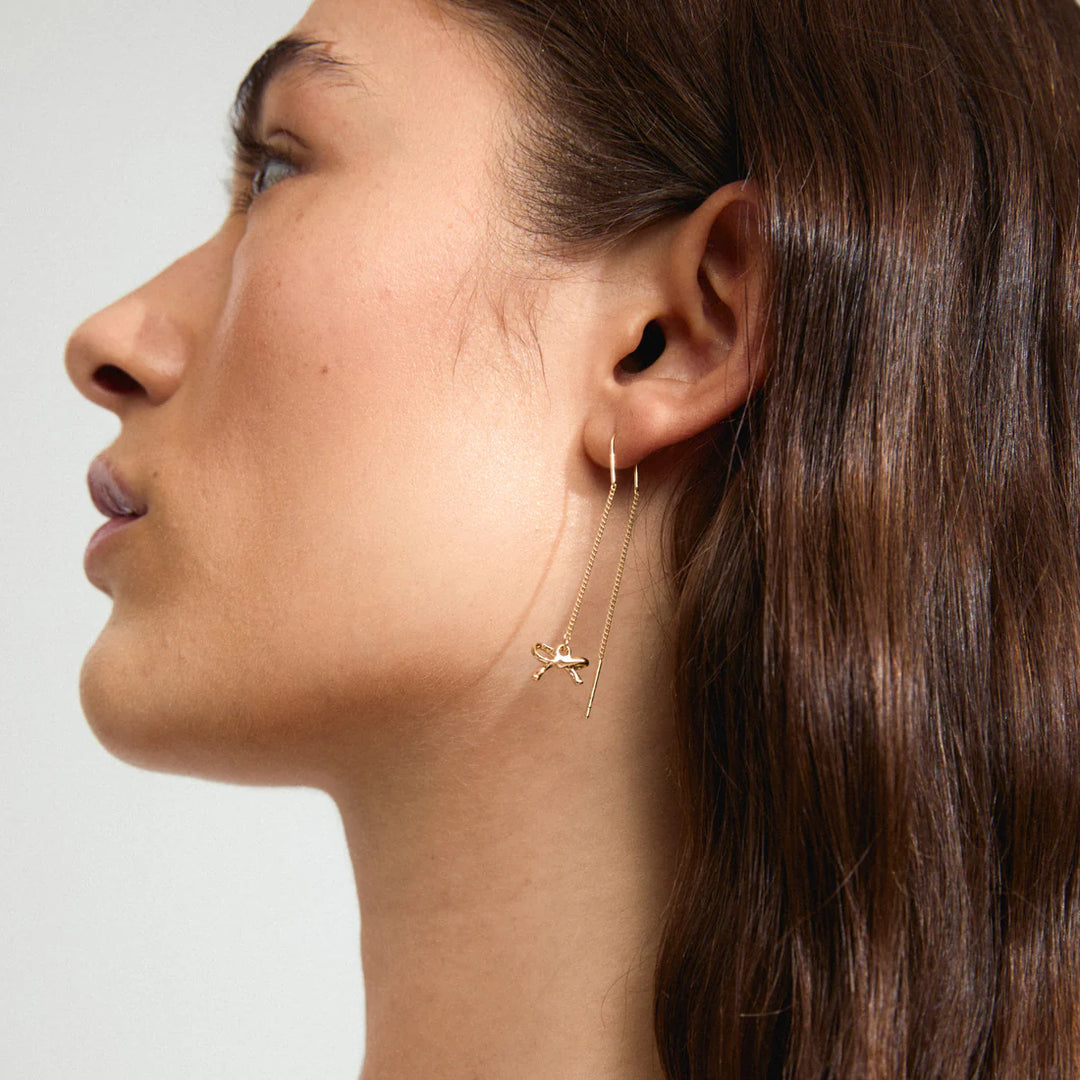Lysandra Chain Earrings - gold