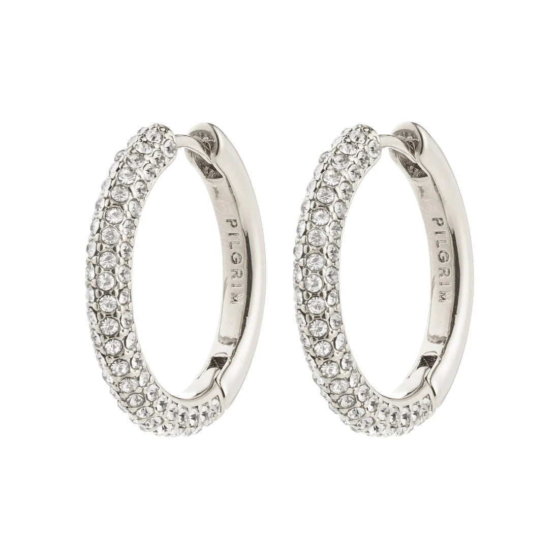 Tatum Large Hoops - silver