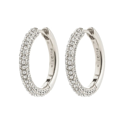 Tatum Large Hoops - silver